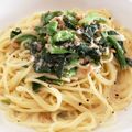 ちー助☆'s cooksnap of when they made 簡単＊サーモンほうれん草のクリームパスタ.