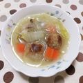 ﾁｲﾁｬﾝﾏﾏ's cooksnap of when they made 白菜と肉団子の中華風スープ　春雨入り♬.