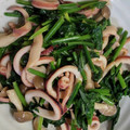 mi_co22's cooksnap of when they made 簡単！ほうれん草のいかバター醤油炒め.