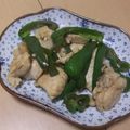 きらり流れ星's cooksnap of when they made 鶏むね肉とピーマンの深煎りごま炒め.