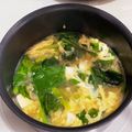 はる♪712's cooksnap of when they made ほうれん草と卵と豆腐の☆とろみ汁☆.