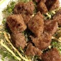 さやがた's cooksnap of when they made 豚ひきdeサイコロステーキ ＊節約＊.