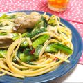 もすろー's cooksnap of when they made 牡蠣と小松菜のオイルソースのパスタ.