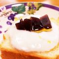 kurozata's cooksnap of when they made あんこヨーグルト＆オリーブオイルトースト.