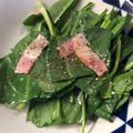 ベティ３'s cooksnap of when they made サラダほうれん草とベーコンのサラダ.