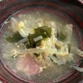 リラシャン's cooksnap of when they made ワカメともやしと卵の中華スープ.