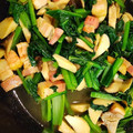 とろけい's cooksnap of when they made ほうれん草とベーコンとエリンギの醤油炒め.
