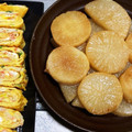 ベジタブルmieko's cooksnap of when they made カニかまとピーマンのだし巻き卵.