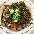 ˚✧₊⁎ゆう˚✧₊⁎'s cooksnap of when they made サバ缶で味噌だれ丼.