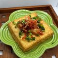 まこさんど's cooksnap of when they made 簡単！厚揚げのキムチのせ.
