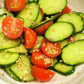 ケンコウママ's cooksnap of when they made ♪トマトときゅうりの中華サラダ♪.