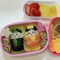 ゆいまーるん's cooksnap of when they made キャラ弁＊簡単♪俵おにぎりでひな祭り弁当.