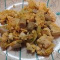 大森ヨーグルト's cooksnap of when they made 簡単　キャベツと豆腐の卵炒め.