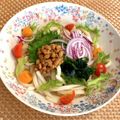 なつき☆ミ's cooksnap of when they made 納豆ねばねばサラダ蕎麦(うどん)。.