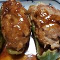 ♡あいさち♡'s cooksnap of when they made 母直伝♪しっかり濃味のピーマンの肉詰め.