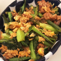 meg;'s cooksnap of when they made 味付け簡単☆豚肉と小松菜の卵炒め.