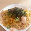クリリン☆'s cooksnap of when they made 五右衛門風エビ蟹のカラスミペペロンチーノ.