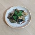 さいちゃんの母's cooksnap of when they made ナスときのこと鶏肉の胡麻味噌炒め＆スープ.