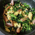 ameうめ's cooksnap of when they made のらぼう菜と卵ベーコンのマヨ炒め.
