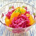 お料理ニャロメ's cooksnap of when they made 紫キャベツとグレープフルーツの甘酢漬け.