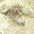 iketa's cooksnap of when they made 鶏とねぎの豆乳煮込みラーメン.