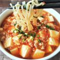 在宅勤務のおじさん's cooksnap of when they made 赤麻婆ラーメン.