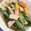 サンタJr's cooksnap of when they made スナップえんどうの胡麻マヨ和え.