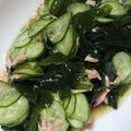ナーちゃん's cooksnap of when they made きゅうりとワカメとツナの和え物。.