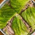 クック4V5HEN☆'s cooksnap of when they made まるごと?!豚こま蒸しキャベツ◎包丁不要.