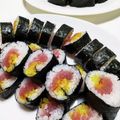 はっぴぃきっちん's cooksnap of when they made ☺カラフルでかわいい♪トロたく巻き寿司☺.