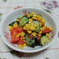 レオミウ's cooksnap of when they made きゅうりワカメツナトマトのさっぱり和え物.