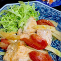 ルぴあ's cooksnap of when they made 鶏むね肉とトマトの深煎りごま炒め.