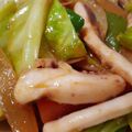 あきつま（杏花☆）'s cooksnap of when they made いかと春キャベツの回鍋肉炒め.