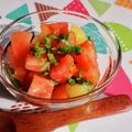 塩の魔人's cooksnap of when they made トマトの青じそドレッシング和え.