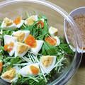 ぽっぽりーな's cooksnap of when they made ゆで卵と水菜とレタスのサラダ.