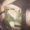 三児のmamaだい's cooksnap of when they made 餃子とニラの中華風スープ.