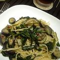 まりえンヌ's cooksnap of when they made 本日のパスタブランチ☆空芯菜とナスのペペロンチーノ.