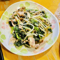 もみたん☆'s cooksnap of when they made もやしとほうれん草の蒸し豚.