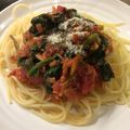 ベティ３'s cooksnap of when they made なすとほうれん草のトマトパスタ＊＊.