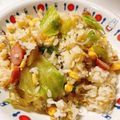 ここまり☆'s cooksnap of when they made 味付け簡単！じゃことレタスの炒飯(^^).