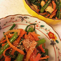 もうそうきあらん's cooksnap of when they made レンジで簡単和総菜◎春菊と人参のごま和え.