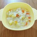 ayakori's cooksnap of when they made 人参と卵のおかゆ〜離乳食後期〜.