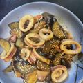 ＭＩ−ＳＡＮ's cooksnap of when they made ☆イカとナスのにんにくバター醤油炒め☆.