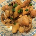 tomhalumam's cooksnap of when they made 鶏肉と長芋レンコンの甘辛炒め.