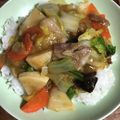 宮田小豆's cooksnap of when they made 五宝菜の中華丼.
