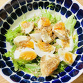 ボブナナ's cooksnap of when they made ゆで卵と水菜とレタスのサラダ.