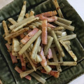 ＠てぃま's cooksnap of when they made ベーコンとごぼう炒め.