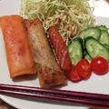 ゆうり村長's cooksnap of when they made 簡単☆豚ひき肉とモヤシの具材たっぷり春巻.