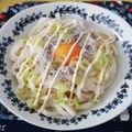 ☆hikonyan☆'s cooksnap of when they made 冷たいうどん！釜卵しらす醤油マヨネーズ.