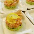 クックE8R5PS☆'s cooksnap of when they made サーモンのタルタル【記念日特別ディナー】.